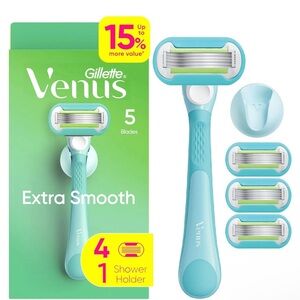 Gillette Venus Extra Smooth Razor for Women, Includes 1 Reusable Razor Handle +